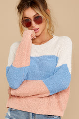 1 Well Said Cream Multi Stripe Sweater at reddress.com