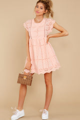 6 Better To Be Sweet Blush Eyelet Dress at reddress.com