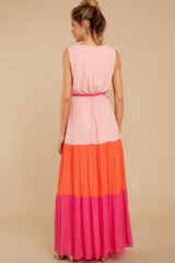 8 Walk On The Bright Side Pink Multi Maxi Dress at reddress.com