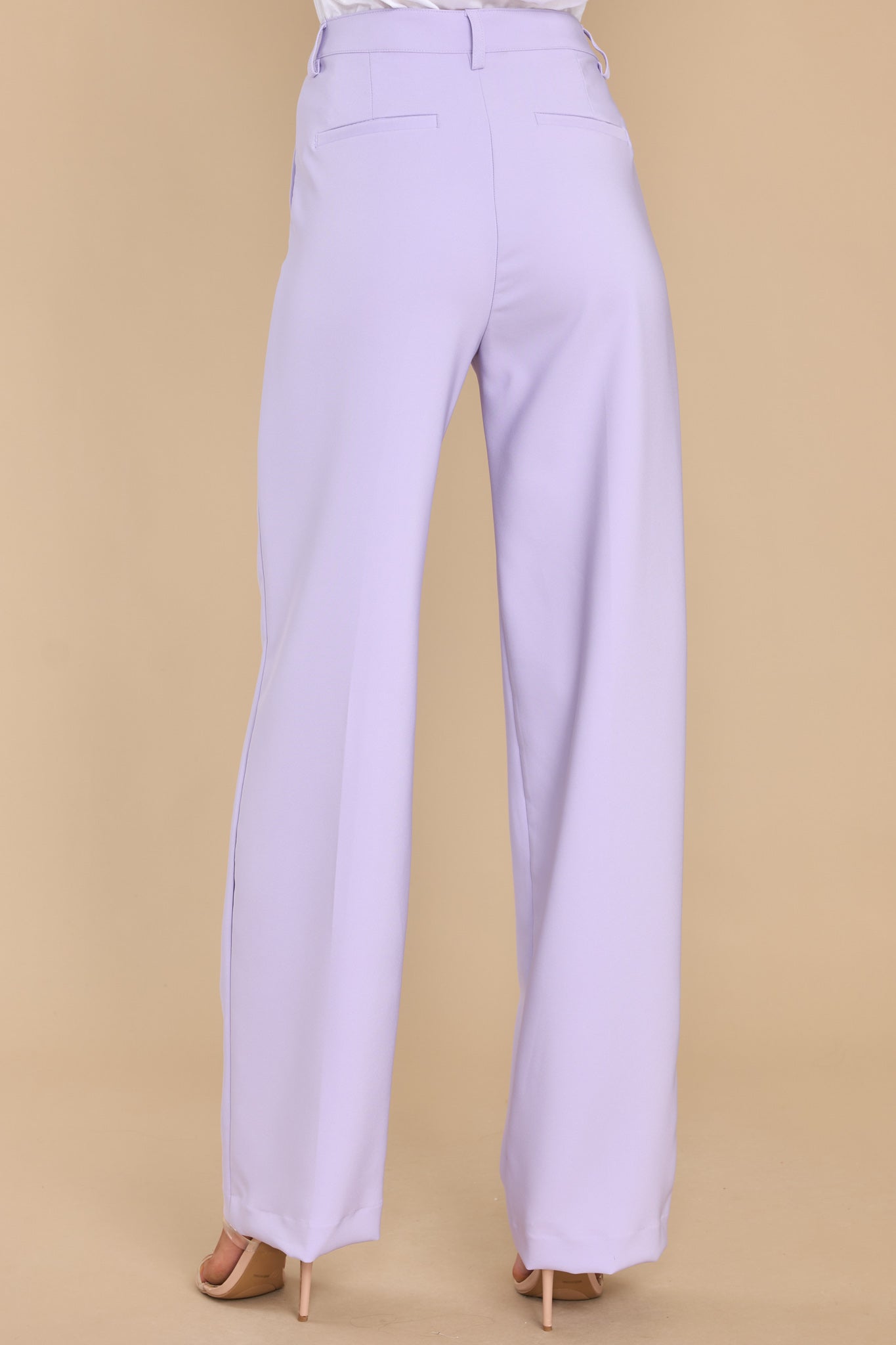 Simple Pleated Lavender Pants - Pretty Pastels