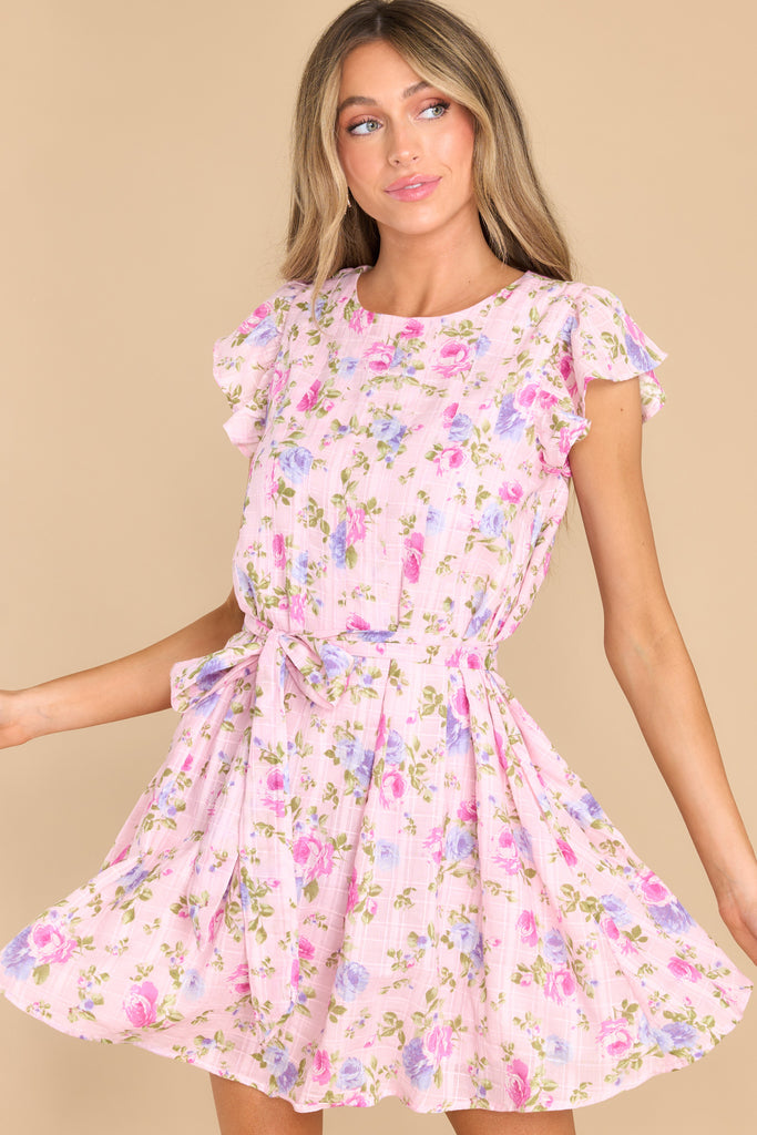 1 Right Time And Place Pink Multi Dress at reddress.com