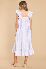 9 World Of Possibilities Lavender Floral Print Dress at reddress.com