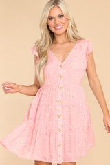 8 With All My Love Light Pink Floral Print Dress at reddress.com