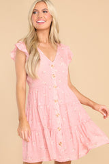 6 With All My Love Light Pink Floral Print Dress at reddress.com
