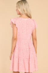 10 With All My Love Light Pink Floral Print Dress at reddress.com