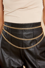 2 Save The Day Gold Chain Belt at reddress.com