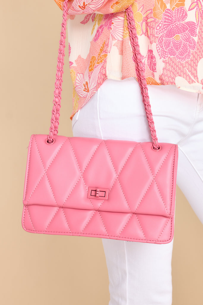 1 Too Chic Hot Pink Leather Bag at reddress.com