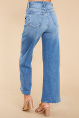 5 Something Amazing Medium Wash Wide Leg Jeans at reddress.com