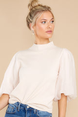1 With Purpose Light Taupe Top at reddress.com