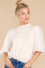6 With Purpose Light Taupe Top at reddress.com