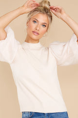 8 With Purpose Light Taupe Top at reddress.com