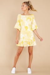 3 East Of Maui Yellow Print Dress at reddress.com
