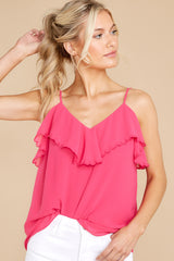2 Everything's Easy Hot Pink Tank Top at reddress.com