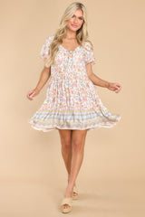 5 With You In Spirit Ivory Multi Floral Print Dress at reddress.com