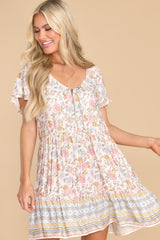 9 With You In Spirit Ivory Multi Floral Print Dress at reddress.com
