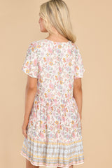 10 With You In Spirit Ivory Multi Floral Print Dress at reddress.com