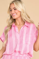8 Today's The Day Pink Stripe Top at reddress.com