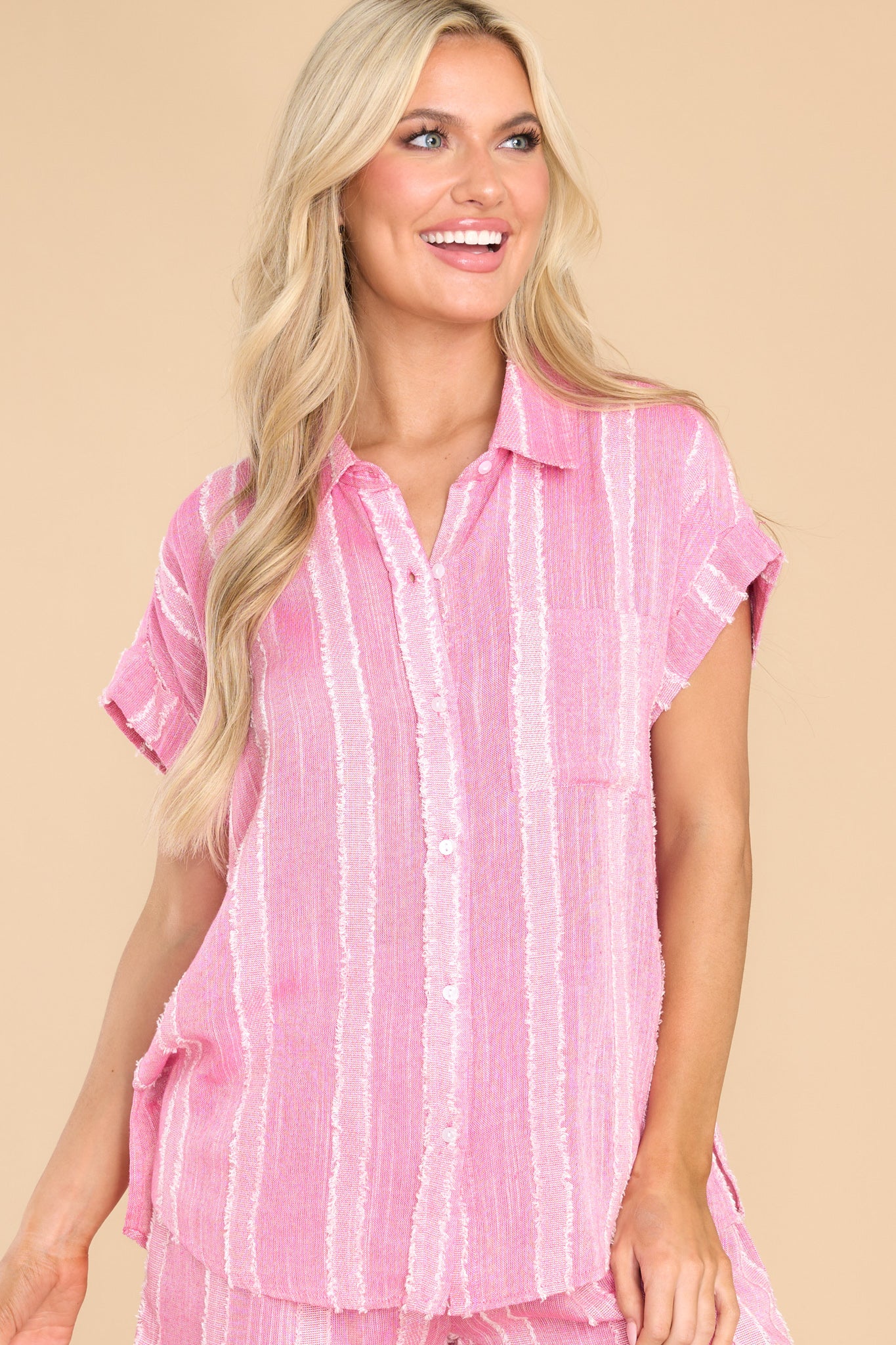 10 Today's The Day Pink Stripe Top at reddress.com