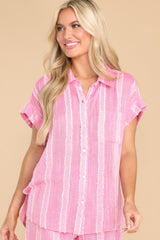 9 Today's The Day Pink Stripe Top at reddress.com
