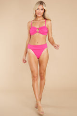 3 Warm Rays Hot Pink Bikini Top at reddress.com