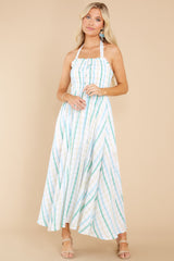 3 So Lovely Green And Yellow Gingham Maxi Dress at reddress.com