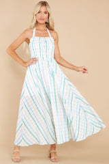 5 So Lovely Green And Yellow Gingham Maxi Dress at reddress.com