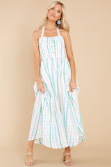 6 So Lovely Green And Yellow Gingham Maxi Dress at reddress.com