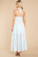 8 So Lovely Green And Yellow Gingham Maxi Dress at reddress.com