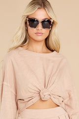 8 Settling Down Taupe Top at reddress.com