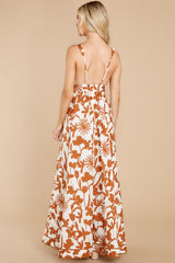 7 Subtly Sweet Cream Multi Print Maxi Dress at reddress.com