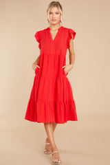 1 Meaningful Ways Red Midi Dress at reddress.com