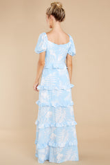 8 Hibiscus Hideaway Blue Print Maxi Dress at reddress.com