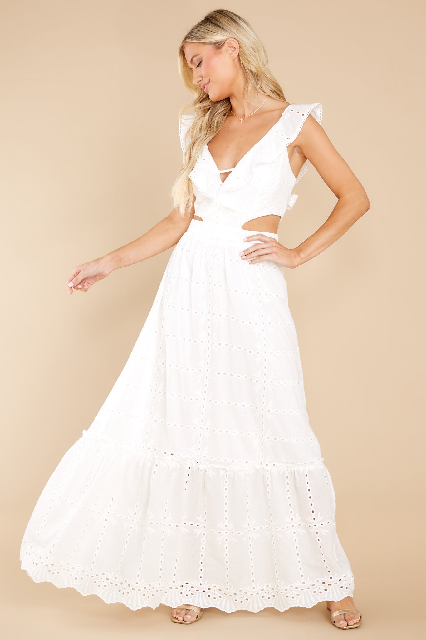 3 Tell Me When White Maxi Dress at reddress.com