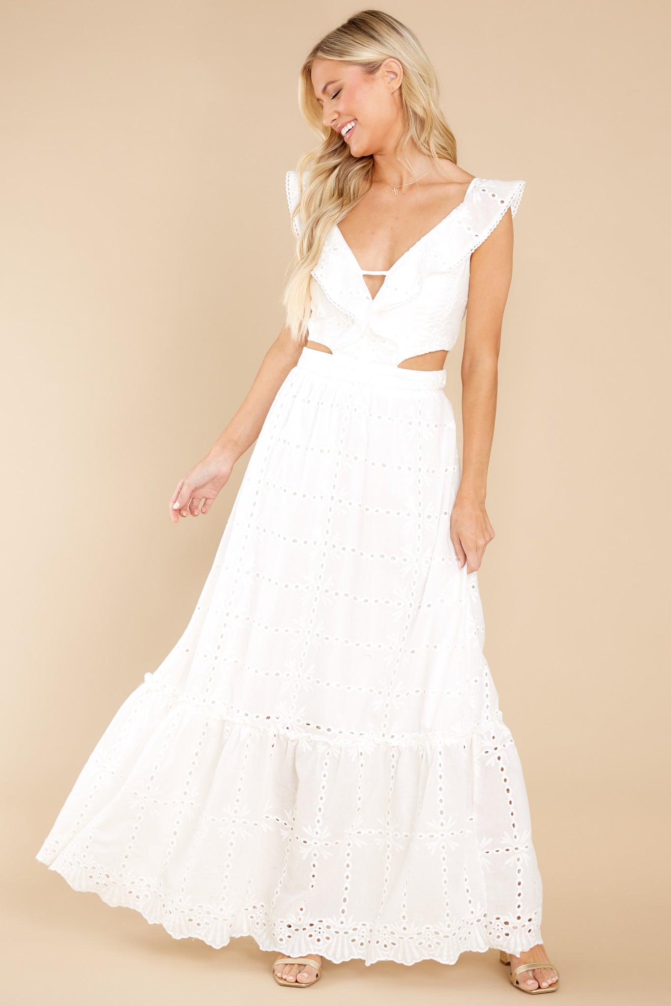 1 Tell Me When White Maxi Dress at reddress.com