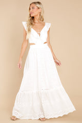 4 Tell Me When White Maxi Dress at reddress.com