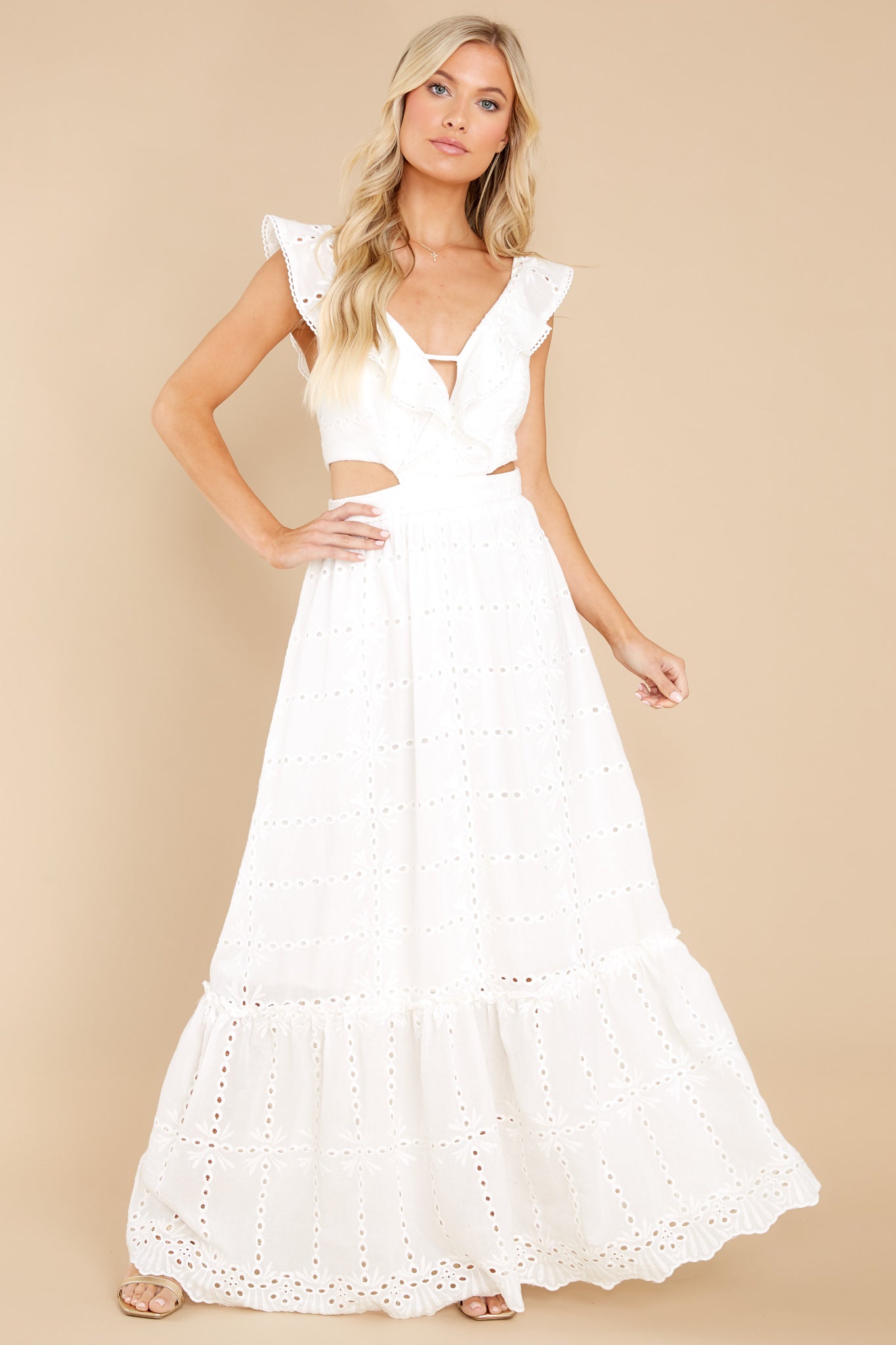 2 Tell Me When White Maxi Dress at reddress.com