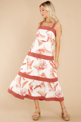 1 Tropical Crush White Multi Palm Print Dress at reddress.com