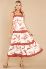 2 Tropical Crush White Multi Palm Print Dress at reddress.com