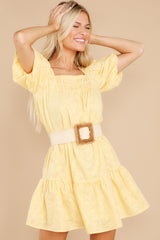 6 Soft Smiles Yellow Floral Print Dress at reddress.com