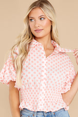 8 Simply Swoon Pink Floral Embroidered Top at reddress.com