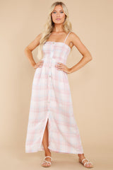 4 The Sweetest Reveal Pink and Blue Plaid Dress at reddress.com
