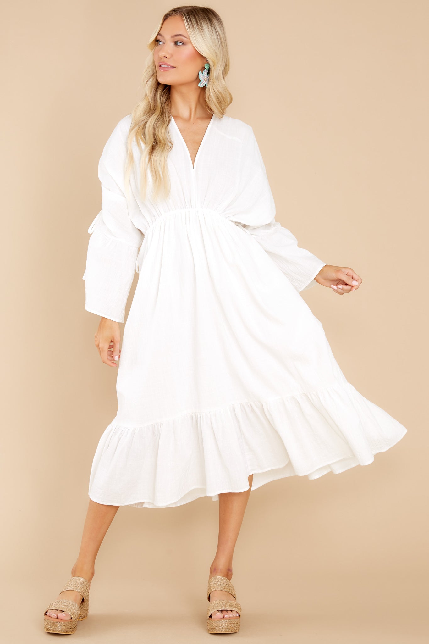 1 Always True White Midi Dress at reddress.com