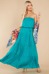 6 Shining Sensation Turquoise Blue Maxi Dress at reddress.com