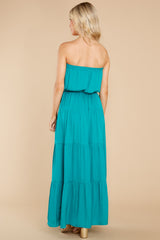 10 Shining Sensation Turquoise Blue Maxi Dress at reddress.com