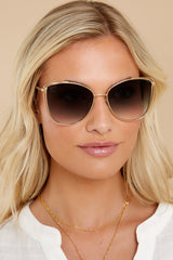 1 Sienna Gold G15 Fade Sunglasses at reddress.com
