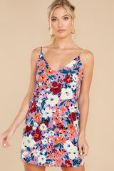 6 Sweetest Fantasy Indigo Blue Multi Floral Print Dress at reddress.com