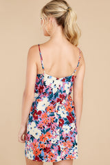 8 Sweetest Fantasy Indigo Blue Multi Floral Print Dress at reddress.com
