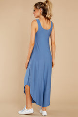 8 Got A Good Feeling Denim Blue Maxi Dress at reddress.com