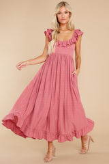 7 Your Dream Girl Rose Pink Midi Dress at reddress.com