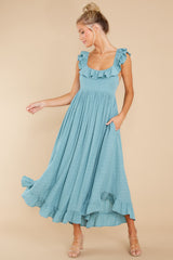 6 Your Dream Girl Turquoise Blue Midi Dress at reddress.com